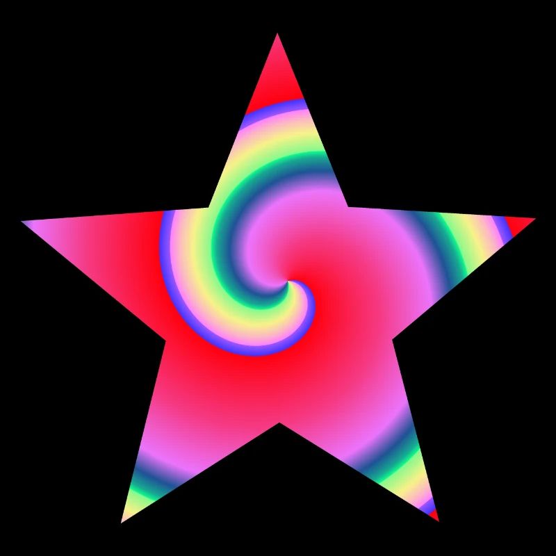 Stern bunt Geschenkidee Spirale Muster