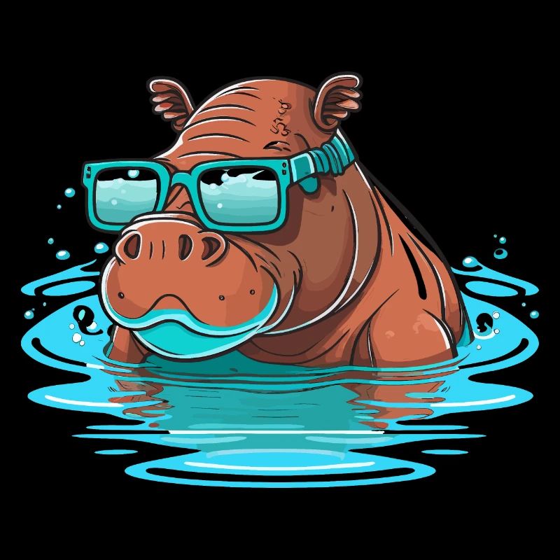 Nilpferd-Schwimmer