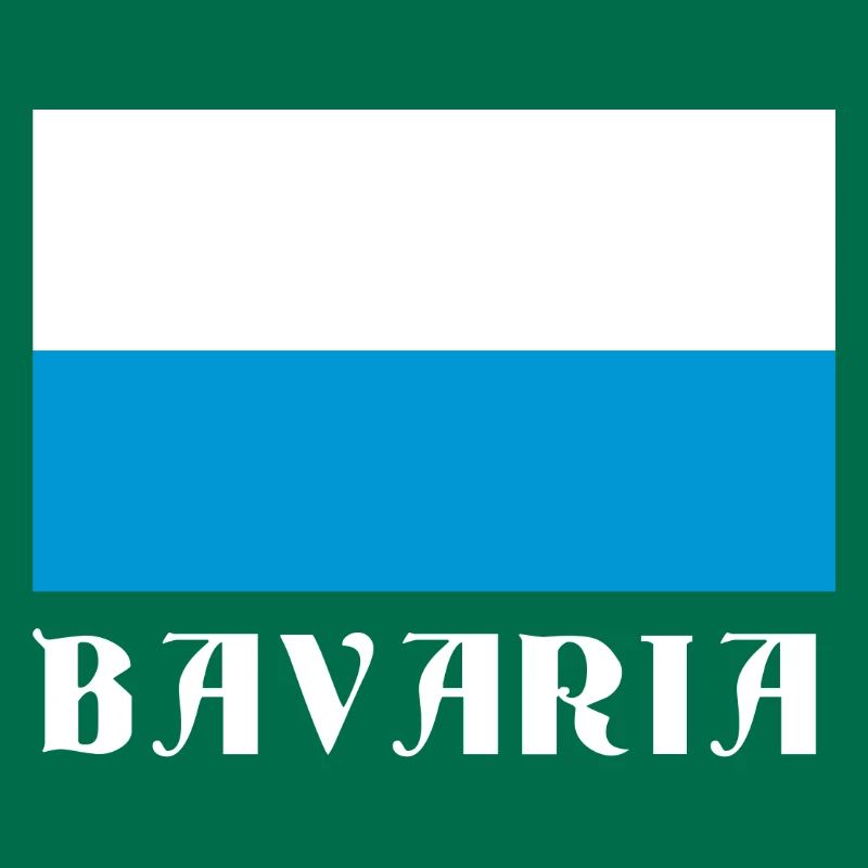 Drapeau de la Bavière avec texte gothique