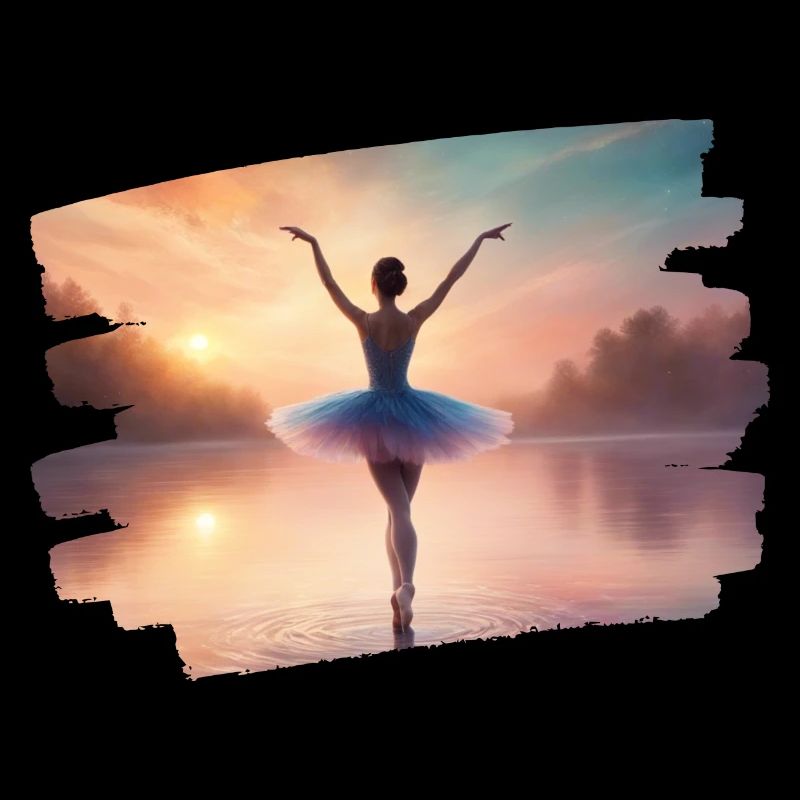Dancing ballerina on the lake 3