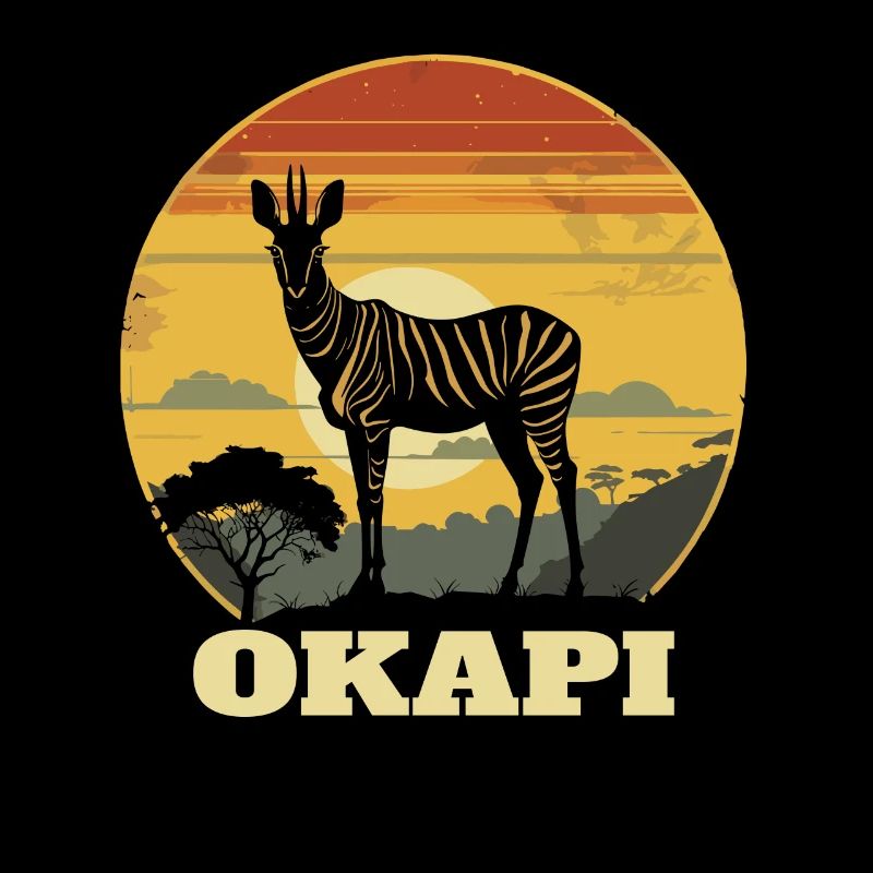 Okapi coucher de soleil Animal