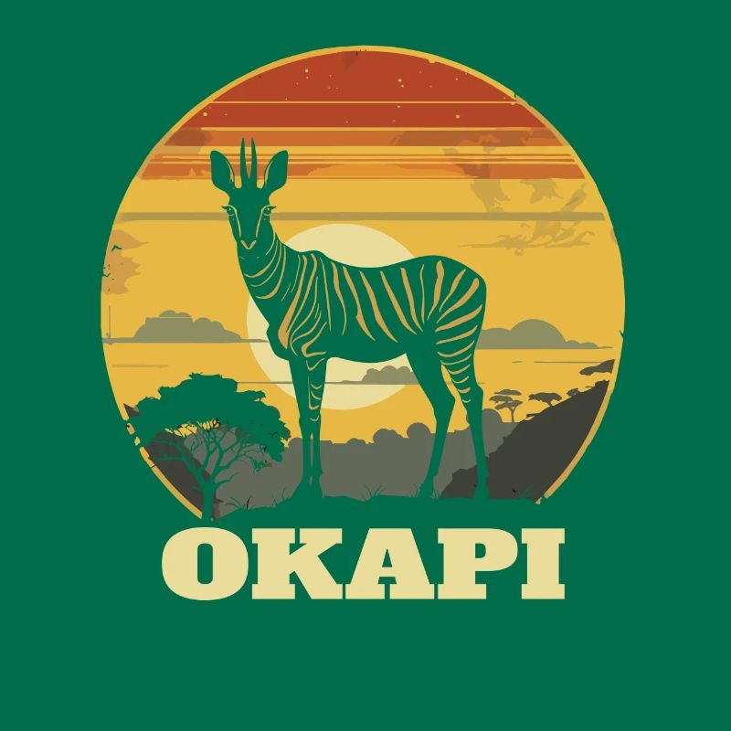 Okapi coucher de soleil Animal