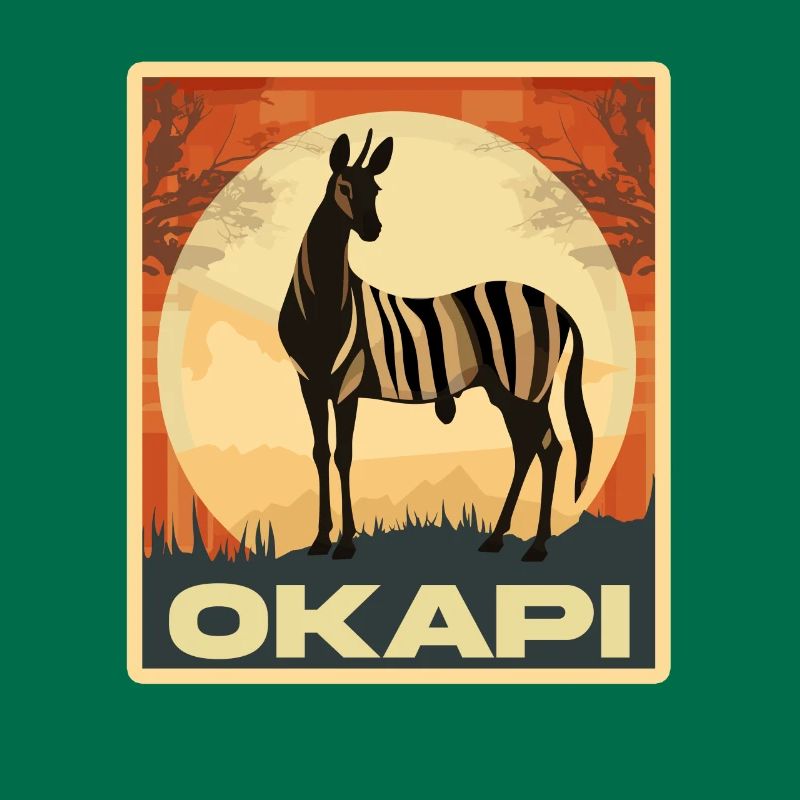 Okapi coucher de soleil Animal