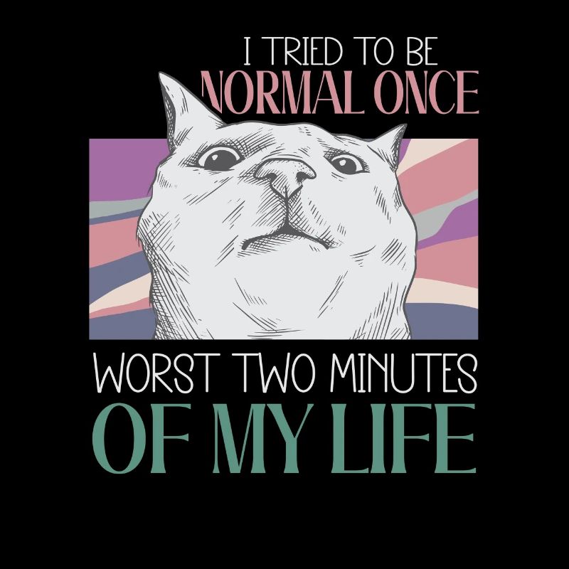 Normal Sein War Gestern Lustige Katze Spruch