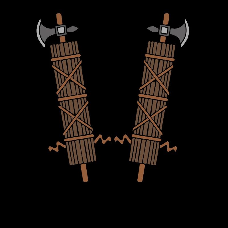 Symbole des faisceaux romains avec double hache -