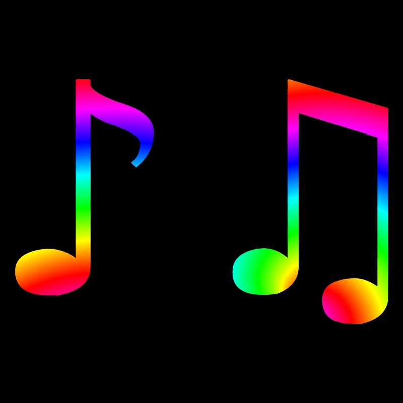 Musiknoten bunt Geschenkidee Note Regenbogen Musik