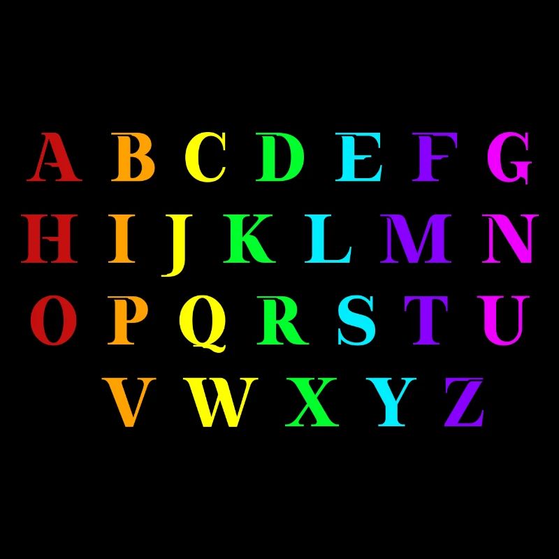 ABC Alphabet Geschenkidee Regenbogen Grundschule