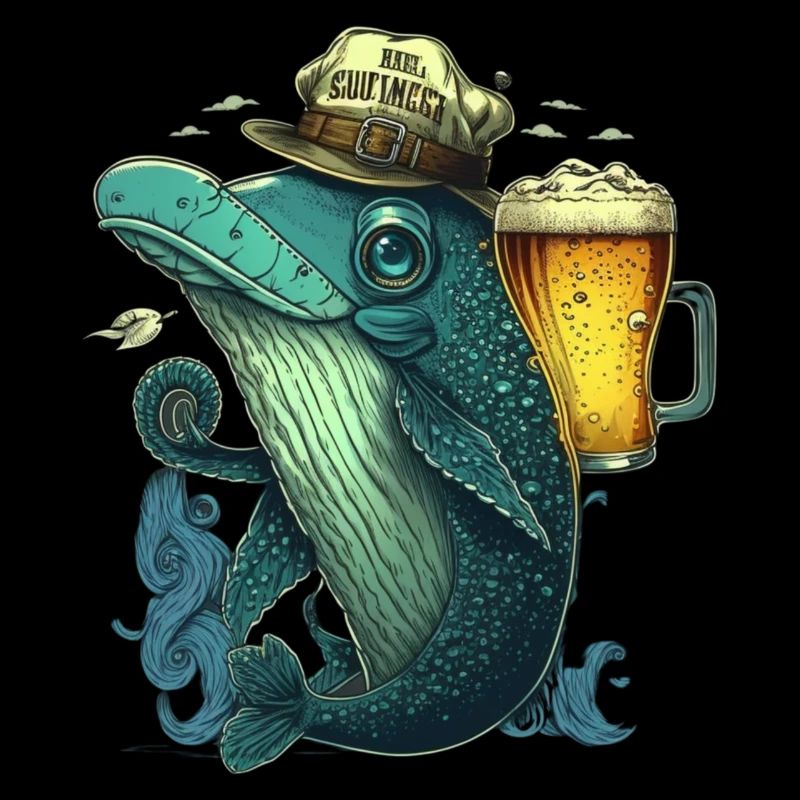 Deep Sea Fish Captain with Craft Beer