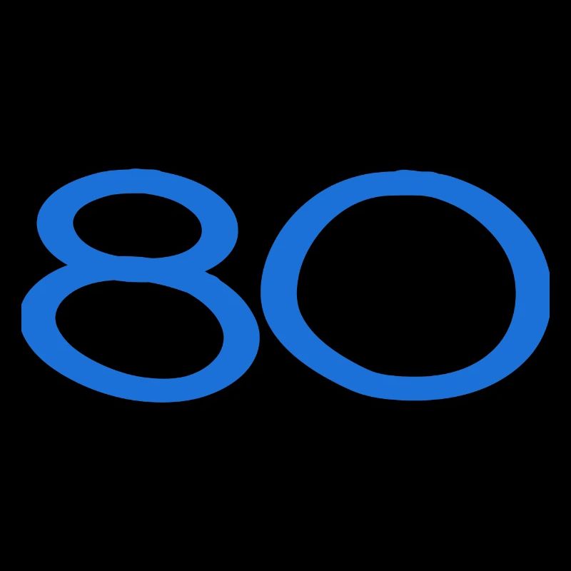80. 80 JAHRE. 80-JÄHRIGES JUBILÄUM. 80. GEBURTSTAG.