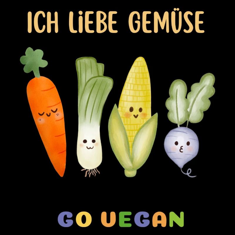 Ich liebe Gemüse | Vegan Kinder Veggie | Geschenk