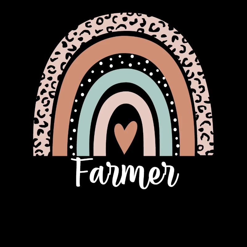 Farmer Rainbow Leopard Funny Farmer Appreciation