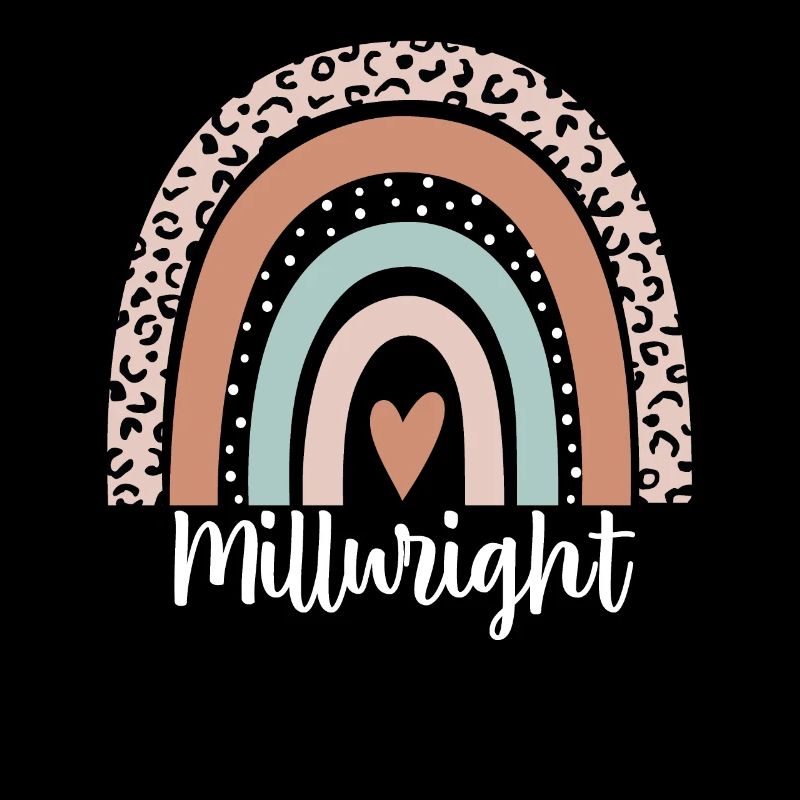 Millwright Rainbow Leopard Funny Millwright