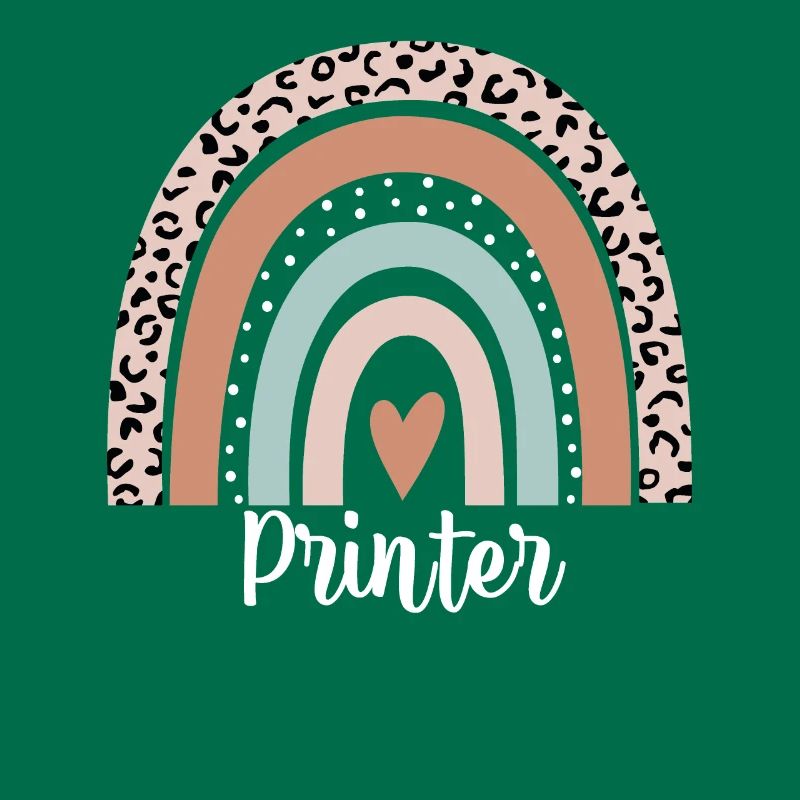 Printer Rainbow Leopard Funny Printer Appreciation