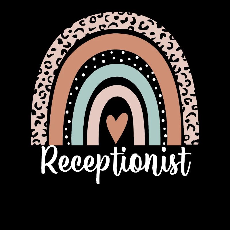 Receptionist Rainbow Leopard Funny Receptionist