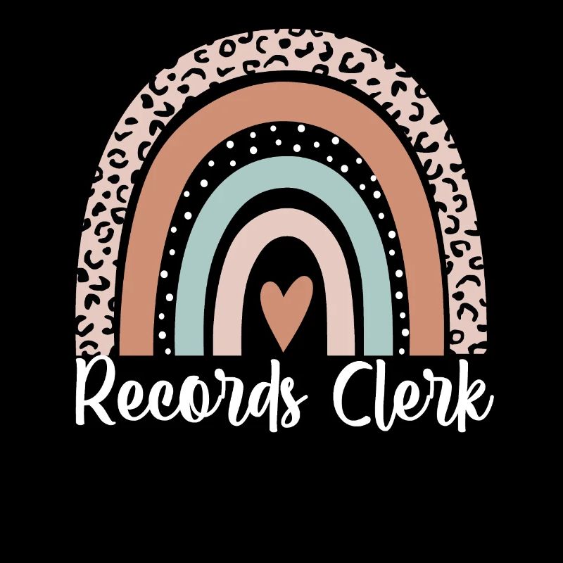 Records Clerk Rainbow Leopard Funny Records Clerk