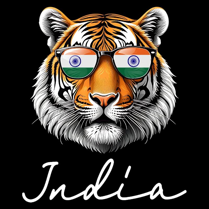 Souvenir Tiger Indian Flag