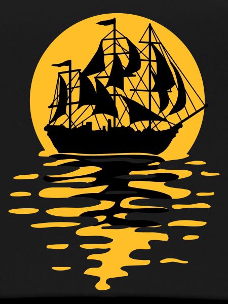 Sailing ship silhouette design