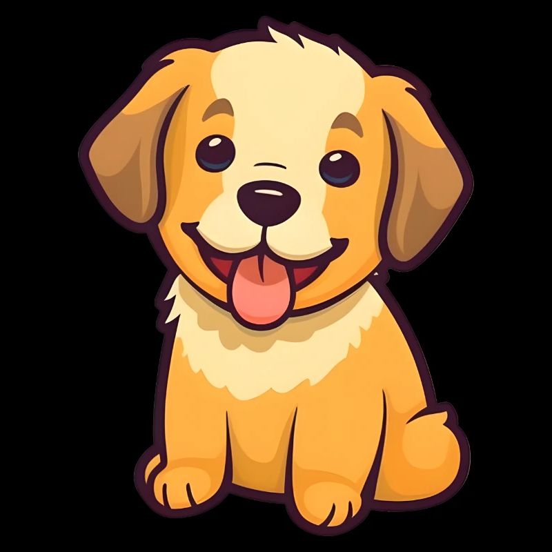 Petit chien mignon « Charlie » dans le style comique