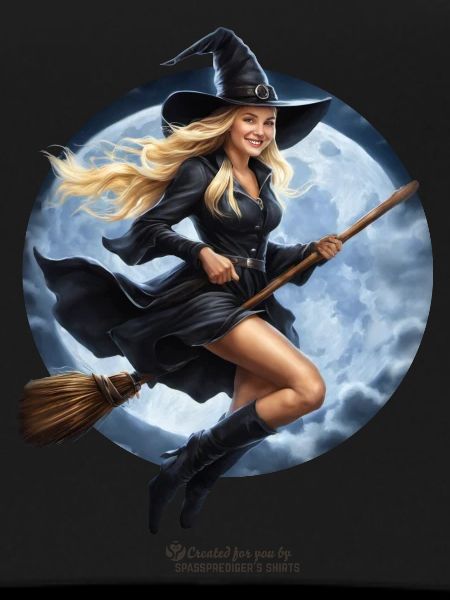 Witch on broom