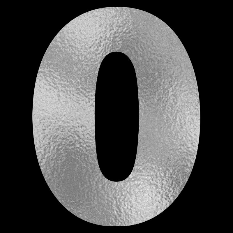Number 0 Silver