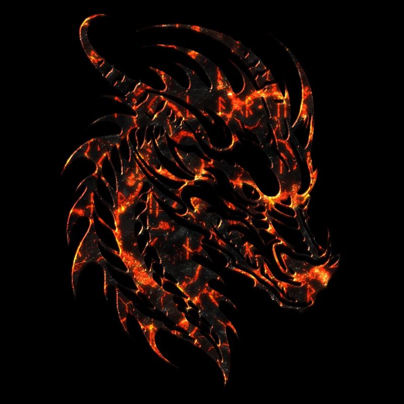 Fantasy Drache Anime Drachenkopf Mythisches Reptil