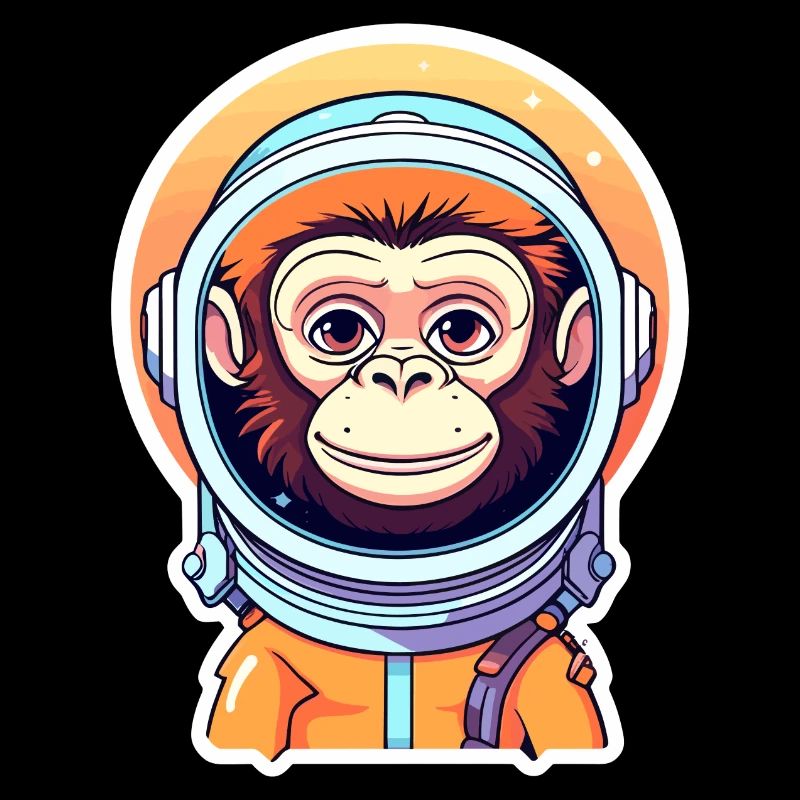 Illustration d’astronaute singe
