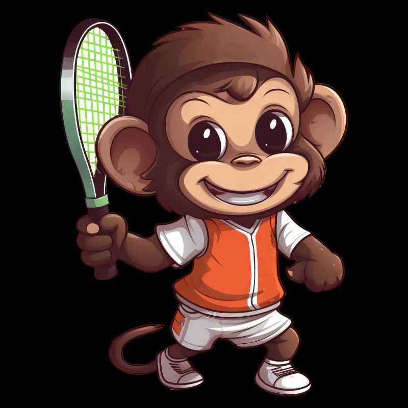 Singes dans le duel de tennis et de badminton - Funplus