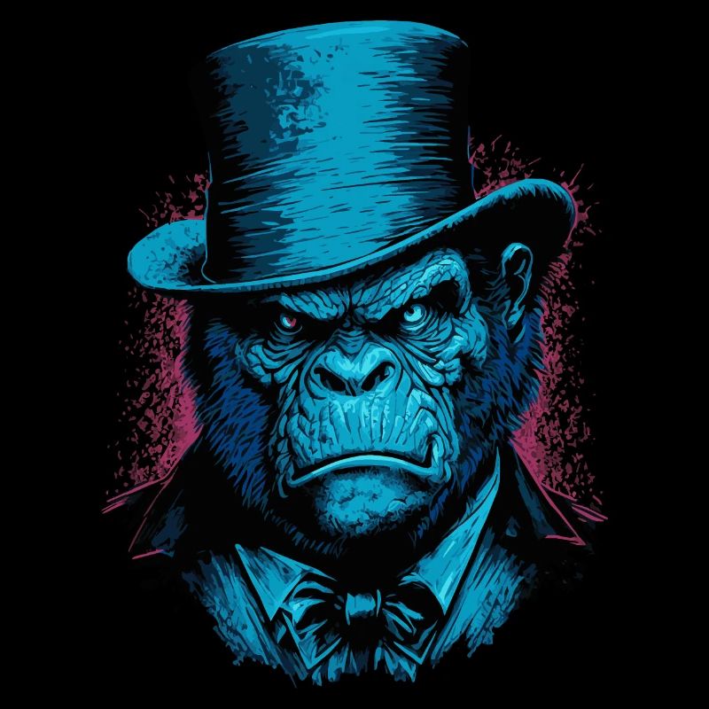 Gorilla mit Hut