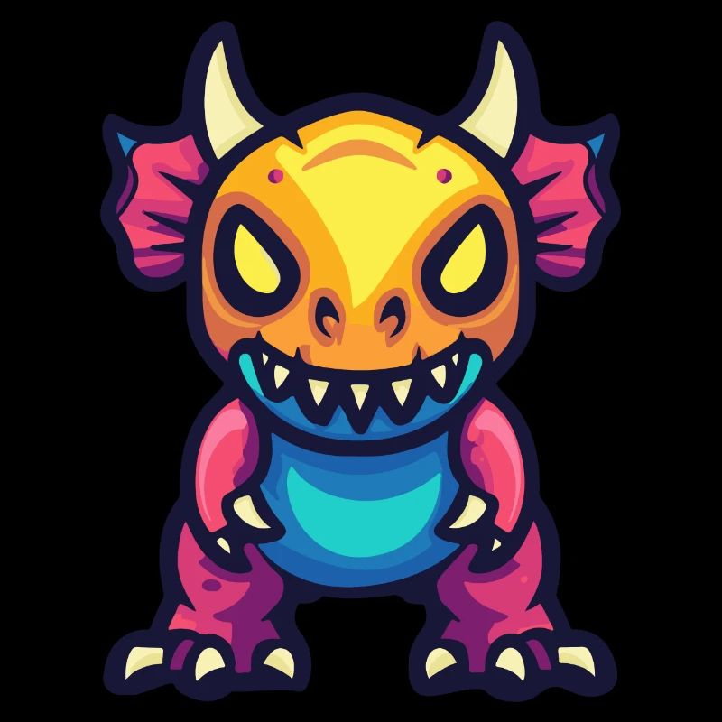 Dinosaur triceratops Halloween Comic