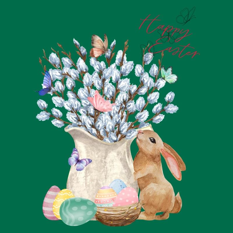 Happy Easter - Willow with Easter Eggs