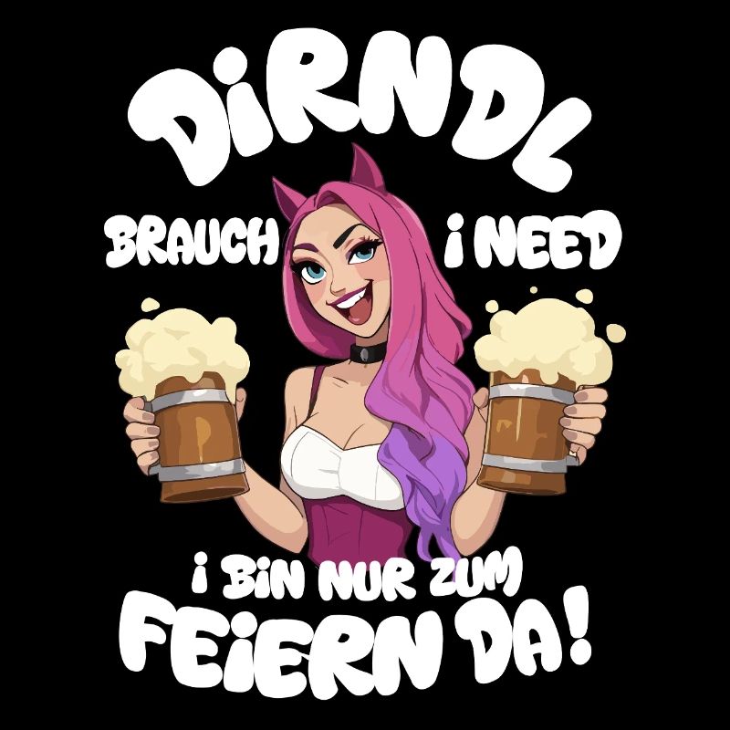 Dirndl Remplacement Chat Oreilles Fille de Fête Avec Mesure De Bière