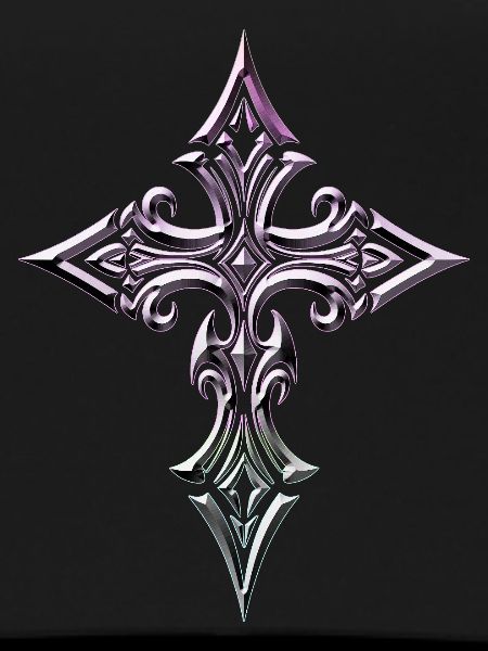 Iridescent Ornate Cross