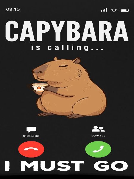 Phone Call Calling Capybaras Cute