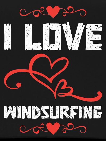 Love Windsurfing Hearts