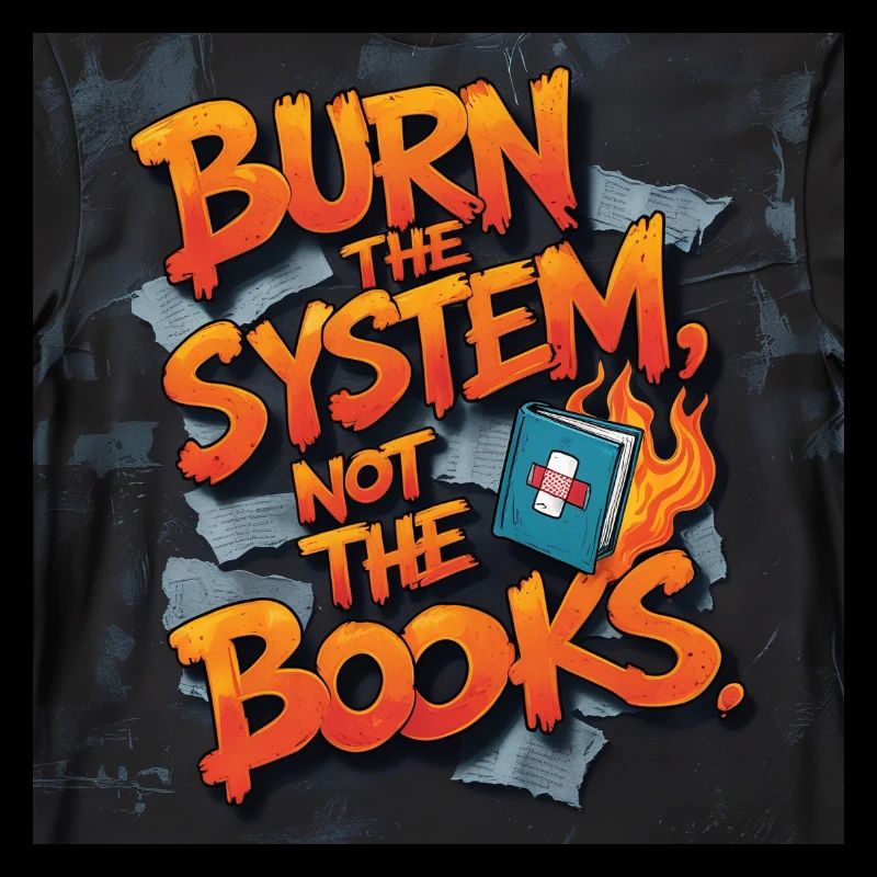 Fiery Graffiti Protest