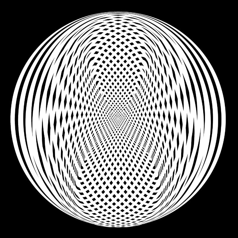Abstract Black Round Shape Optical Illusion