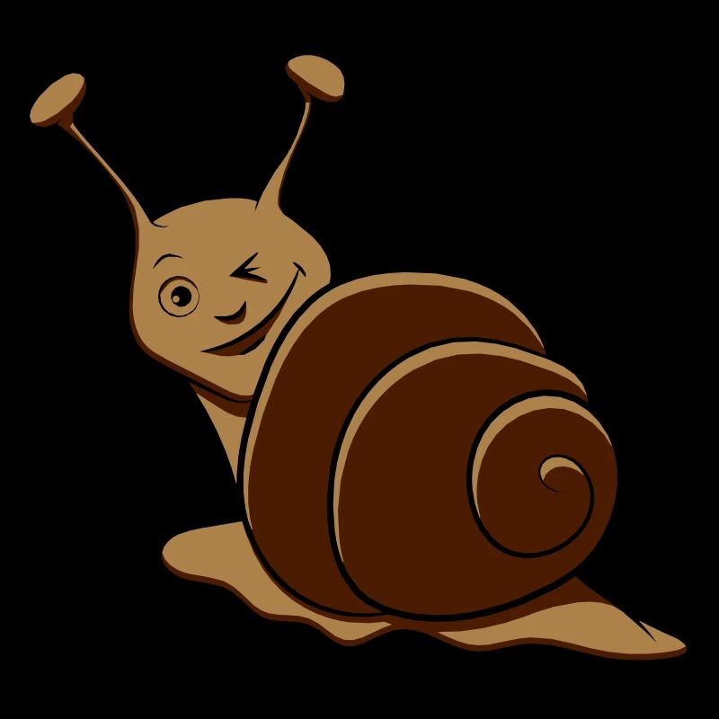 Snail funny wink