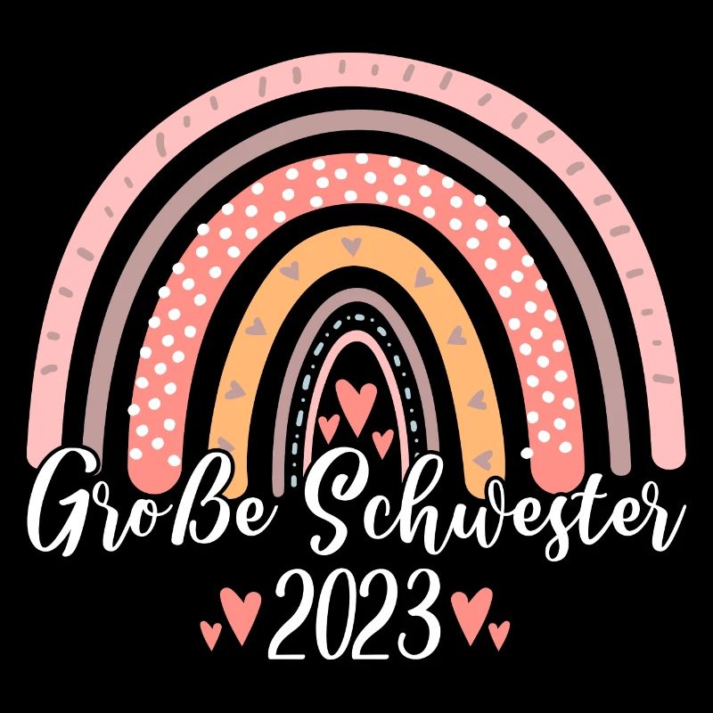 Große Schwester 2023 Boho Regenbogen Mädchen