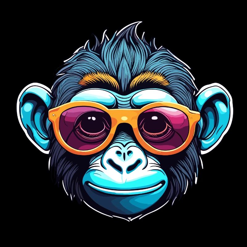 Monkey / Animal / Zoo / Wild / Comic / Sunglasses