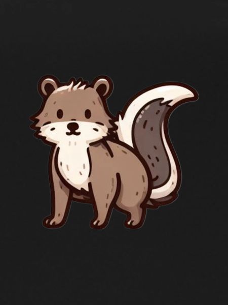 Brown cute skunk