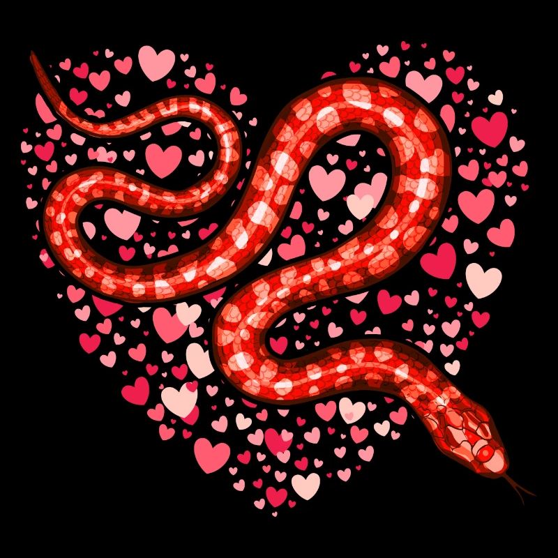 Valentinstag Schlange Ich stehle Herzen Python Lover