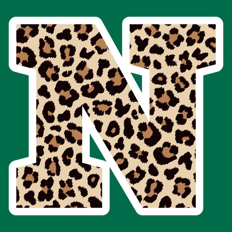 Letter N Leopard Pattern - Birthday Gift Idea