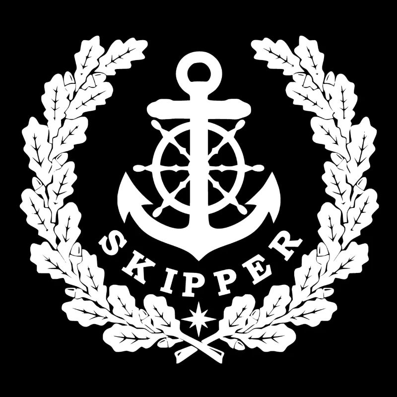 Skipper Anchor Logo blanc