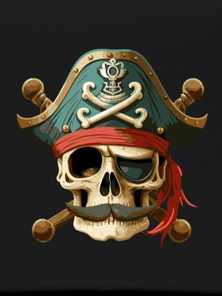 Pirate Captain Skull & Bones
