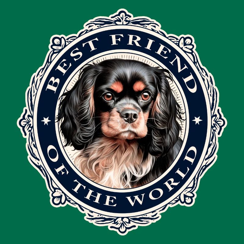 Bester Freund der Welt Cavalier Schwarz &; Hellbraun