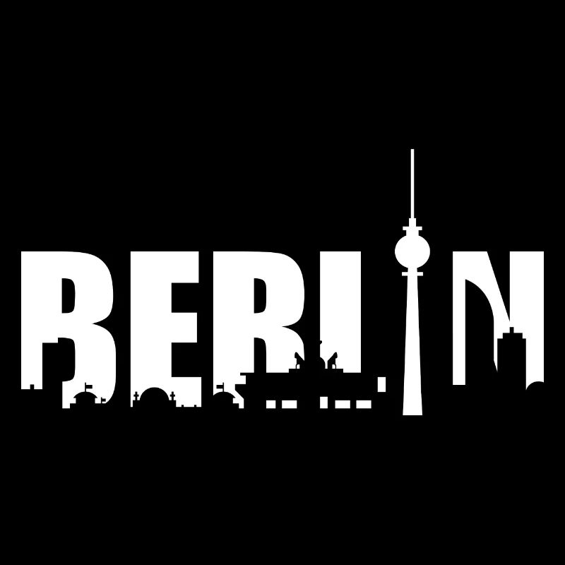 Berliner Skyline Design Silhouette Fernsehturm