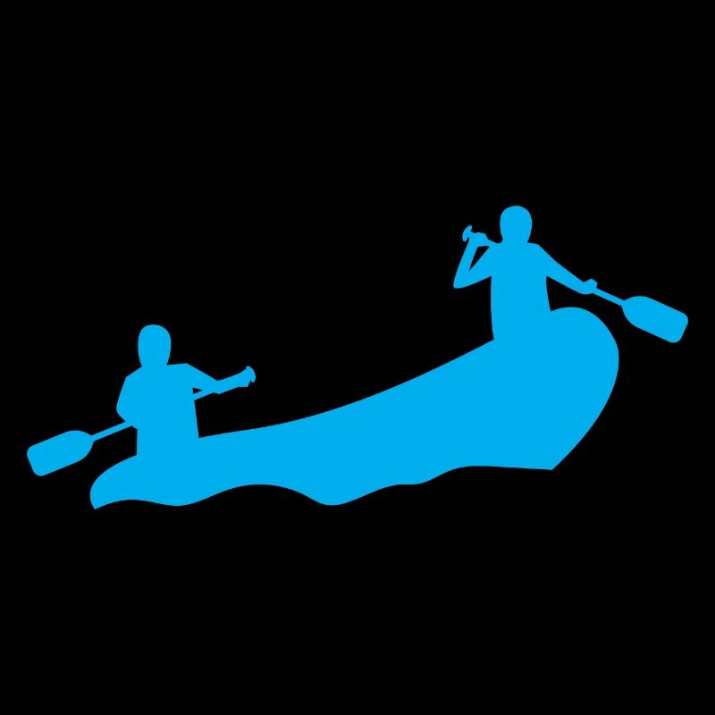 Rafting Silhouette Bateau pneumatique d’eau vive Rivière
