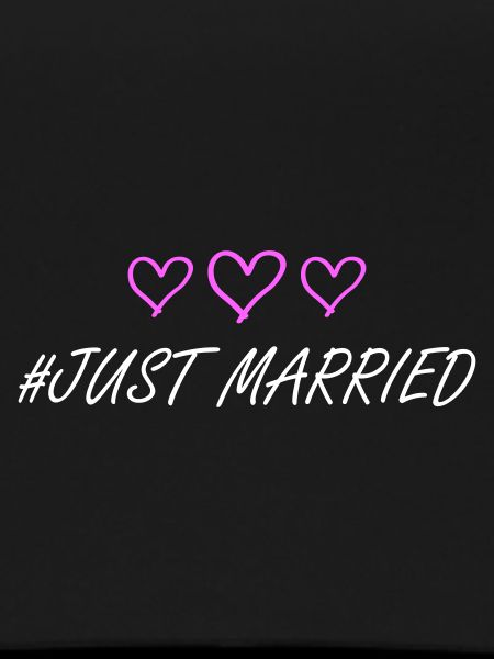 Just Married Wedding Hearts