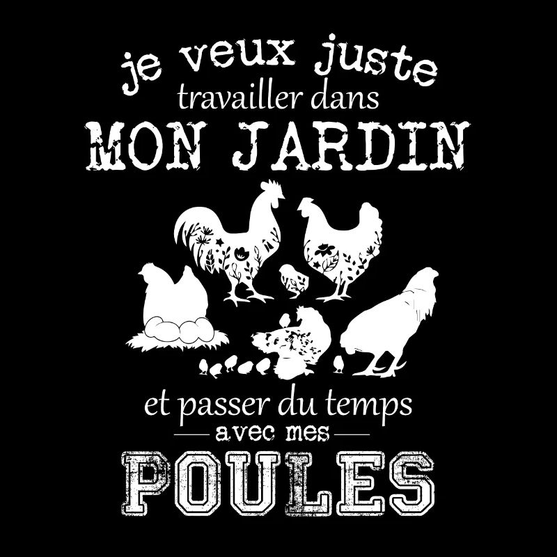 Travailler dans mon jardin avec mes poules