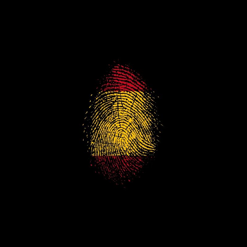 Espagne drapeau empreinte digitale couleurs nationales